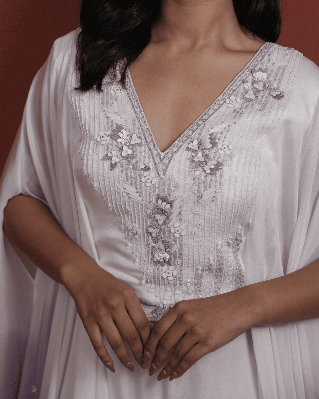 chinon Ombre Kaftan dress with Flared Plazzo