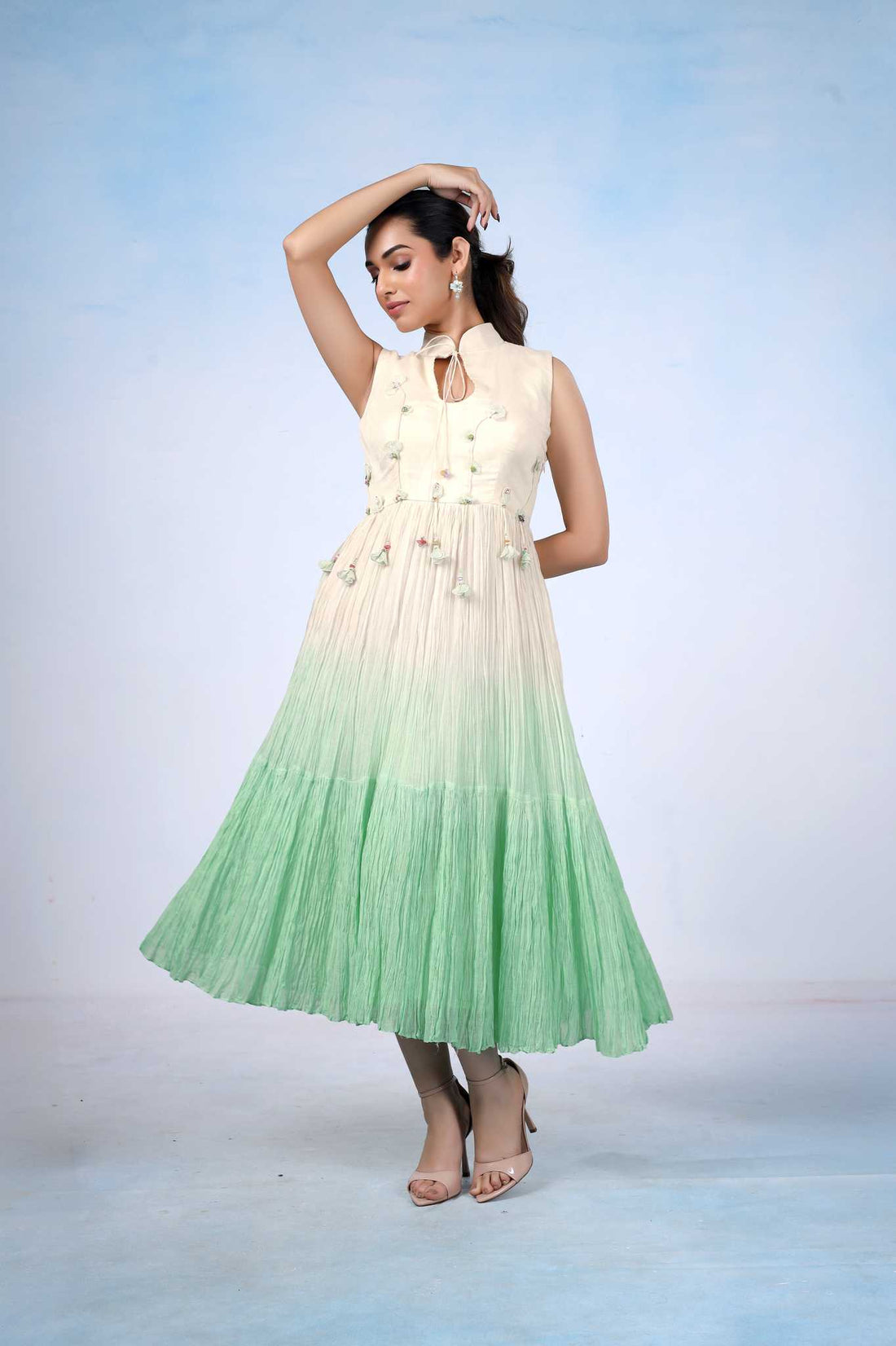 Mint Green Flowy Midi Dress