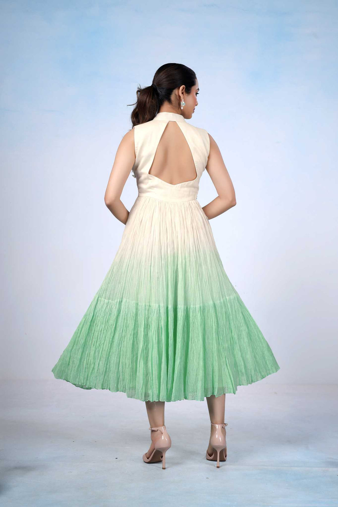 Mint Green Flowy Midi Dress
